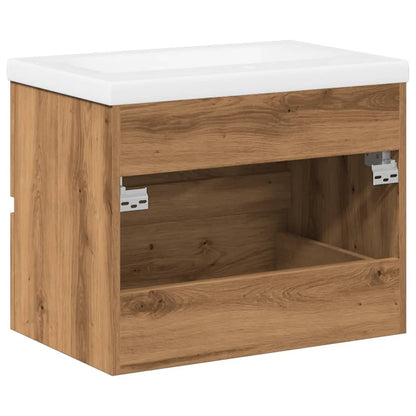 vidaXL Meuble sous-vasque avec lavabo chêne Artisan