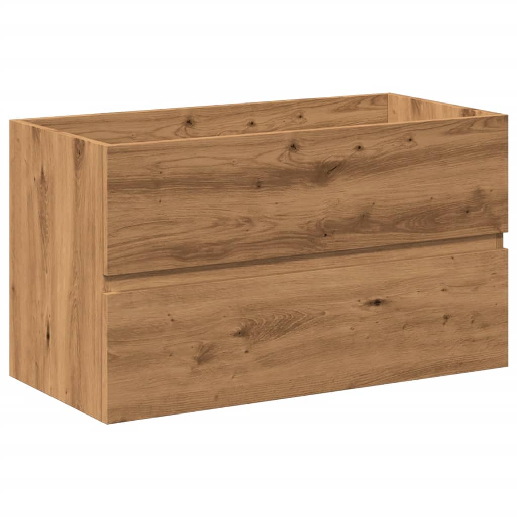 vidaXL Meuble sous-vasque avec lavabo chêne Artisan
