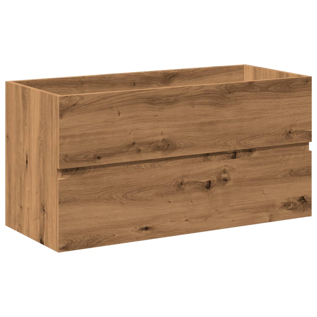 vidaXL Waschbeckenunterschrank mit Einbaubecken Artisan-Eiche
