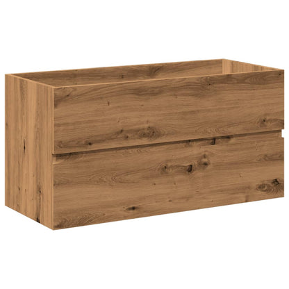 vidaXL Waschbeckenunterschrank mit Einbaubecken Artisan-Eiche