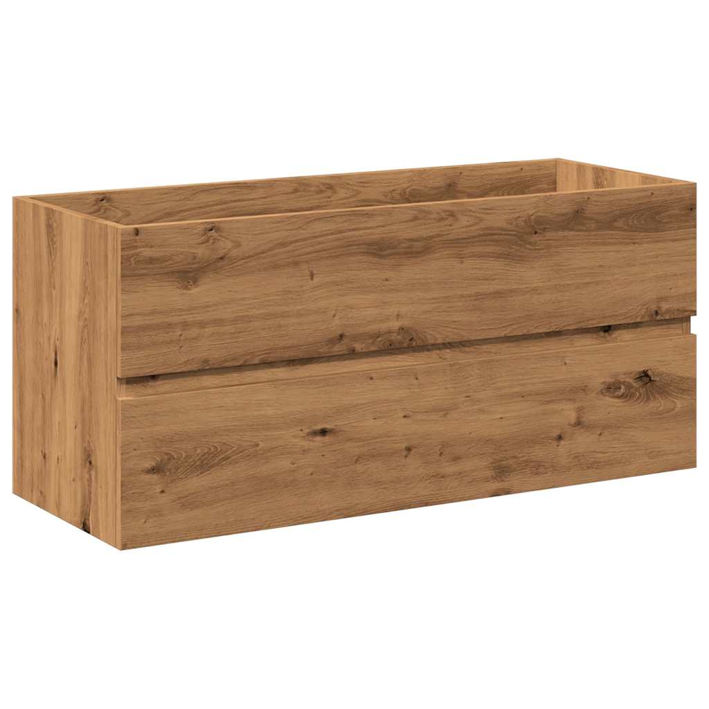 vidaXL Waschbeckenunterschrank mit Einbaubecken Artisan-Eiche