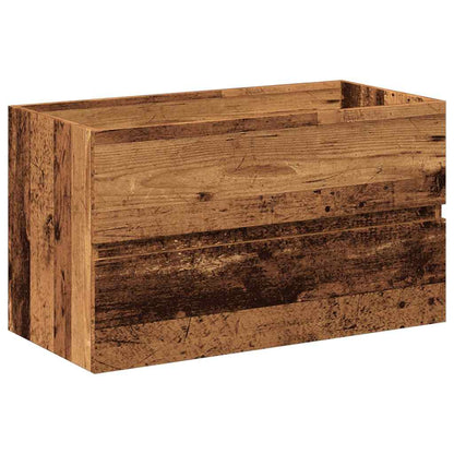vidaXL Ensemble de meubles de salle de bain Aspect bois recyclé Bois d'ingénierie