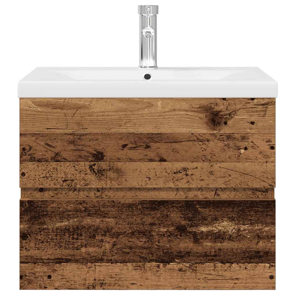 vidaXL Waschbeckenunterschrank mit Einbaubecken und Wasserhahn