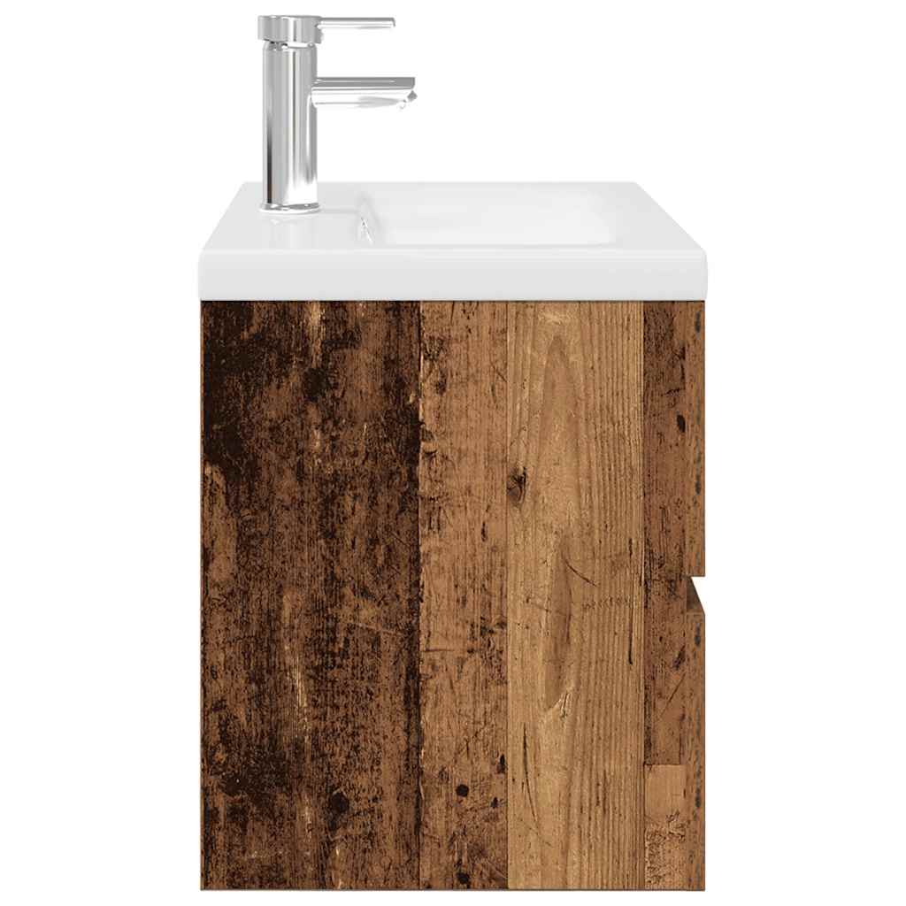 vidaXL Waschbeckenunterschrank mit Einbaubecken und Wasserhahn