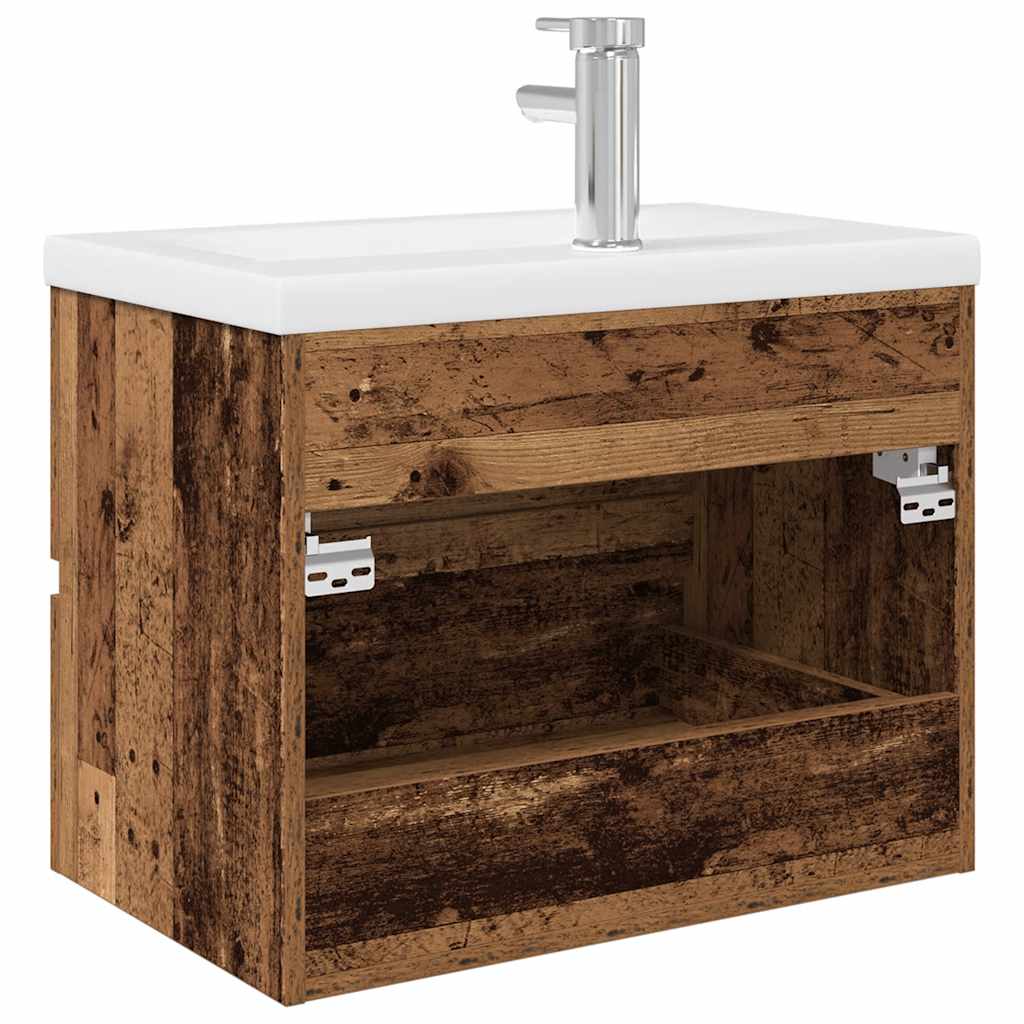 vidaXL Waschbeckenunterschrank mit Einbaubecken und Wasserhahn