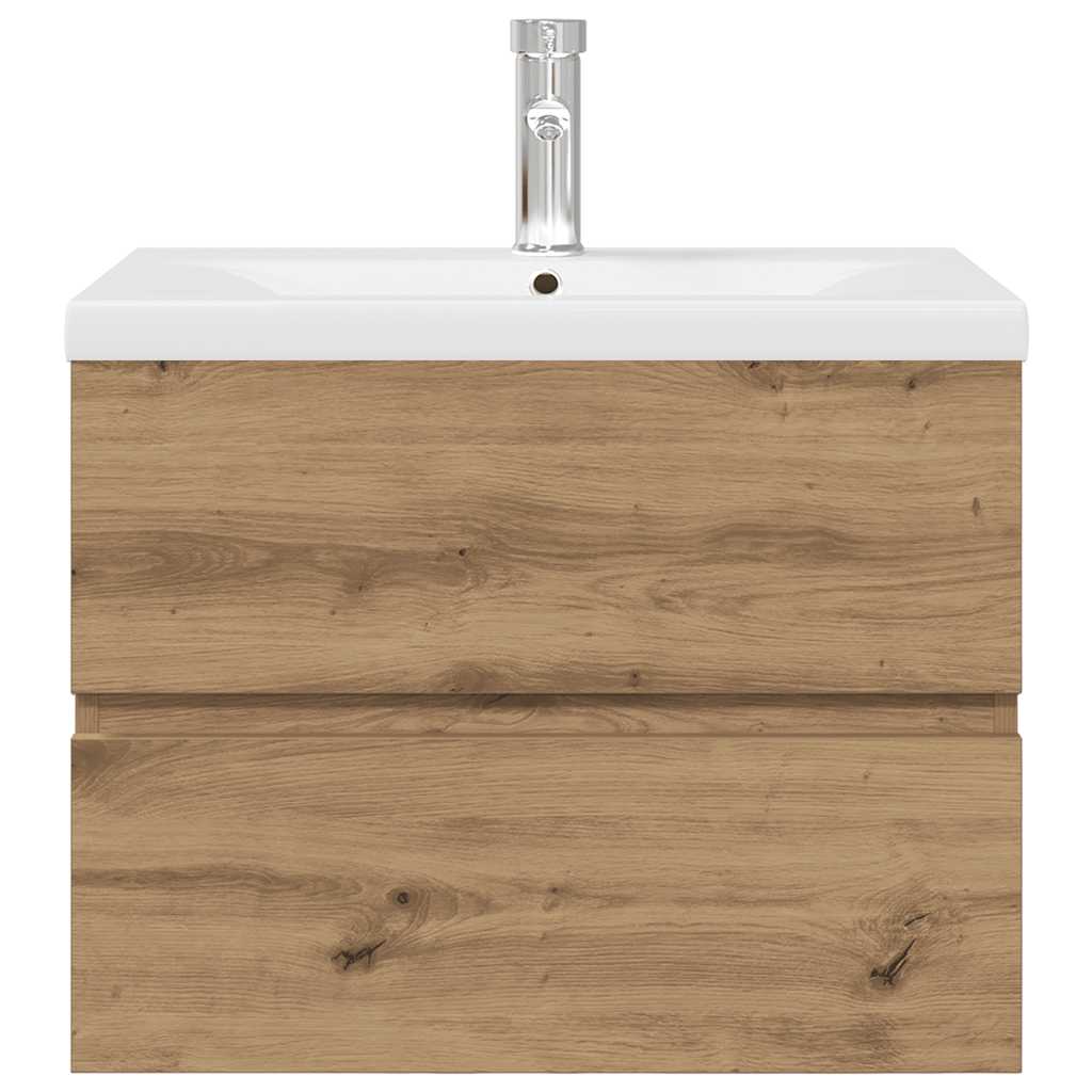 vidaXL Waschbeckenunterschrank mit Einbaubecken und Wasserhahn
