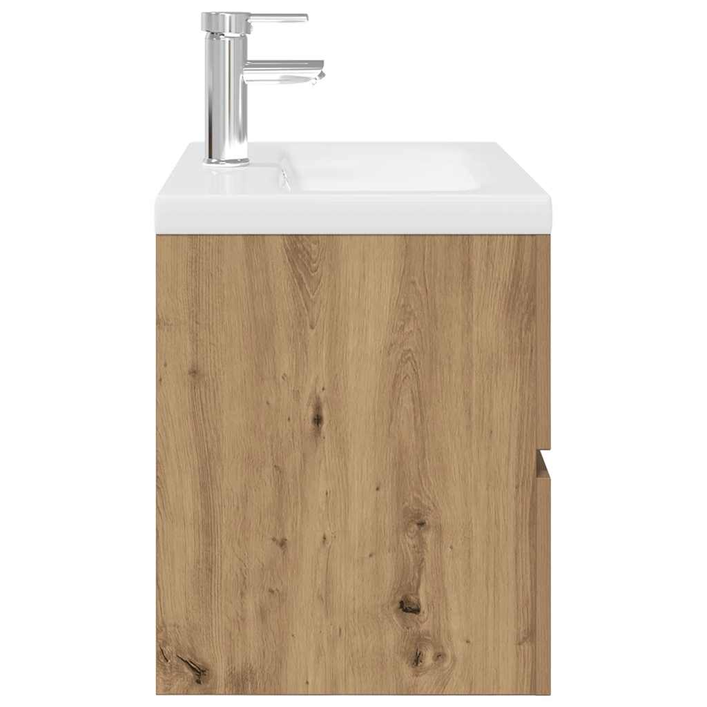 vidaXL Waschbeckenunterschrank mit Einbaubecken und Wasserhahn