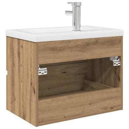 vidaXL Waschbeckenunterschrank mit Einbaubecken und Wasserhahn
