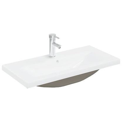 vidaXL Waschbeckenunterschrank mit Einbaubecken und Wasserhahn