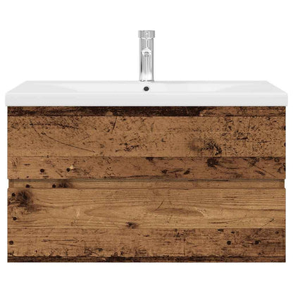 vidaXL Waschbeckenunterschrank mit Einbaubecken und Wasserhahn