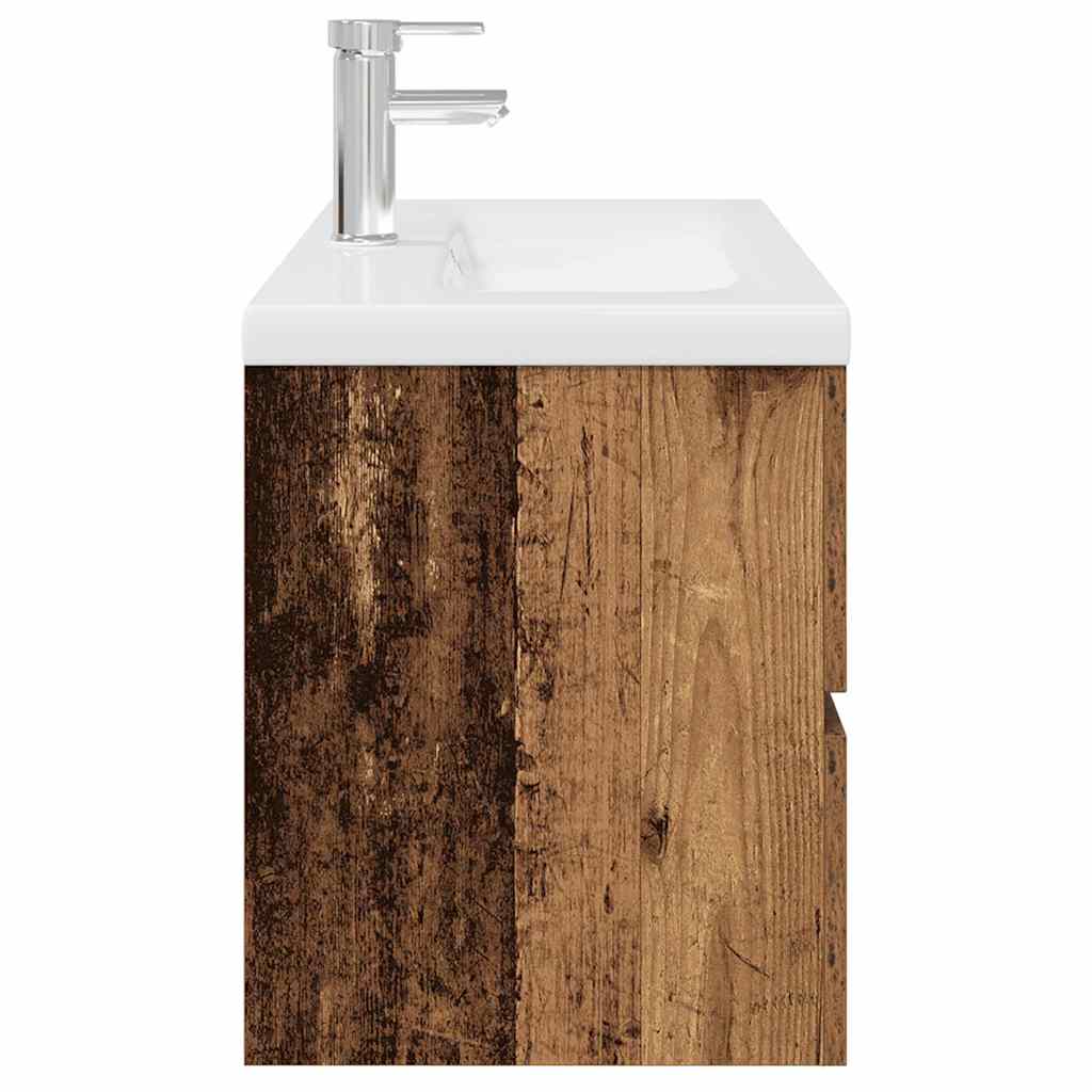 vidaXL Waschbeckenunterschrank mit Einbaubecken und Wasserhahn