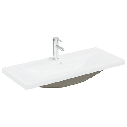 vidaXL Waschbeckenunterschrank mit Einbaubecken und Wasserhahn