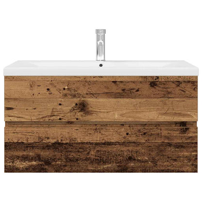 vidaXL Waschbeckenunterschrank mit Einbaubecken und Wasserhahn