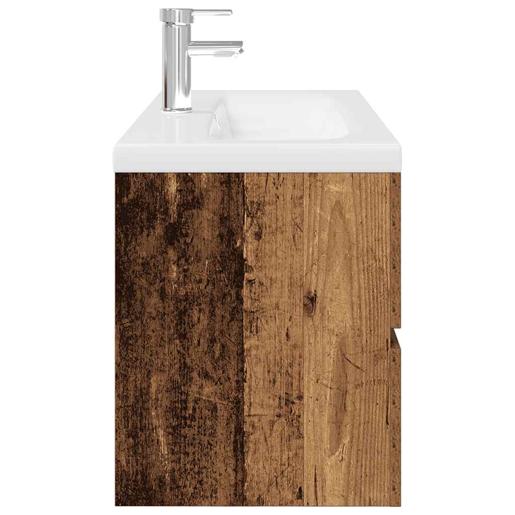 vidaXL Waschbeckenunterschrank mit Einbaubecken und Wasserhahn