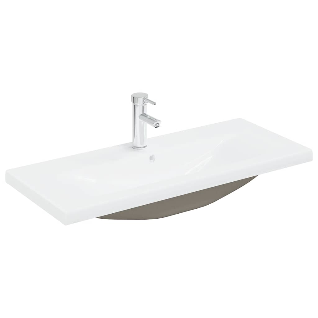 vidaXL Meuble sous-vasque avec lavabo intégré et robinet