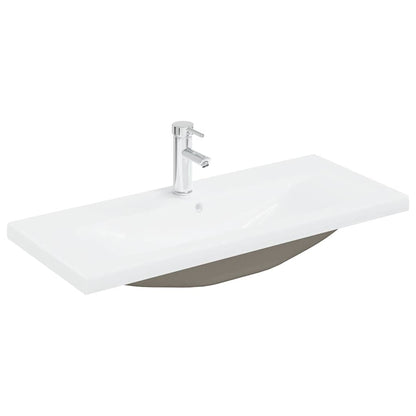 vidaXL Meuble sous-vasque avec lavabo intégré et robinet