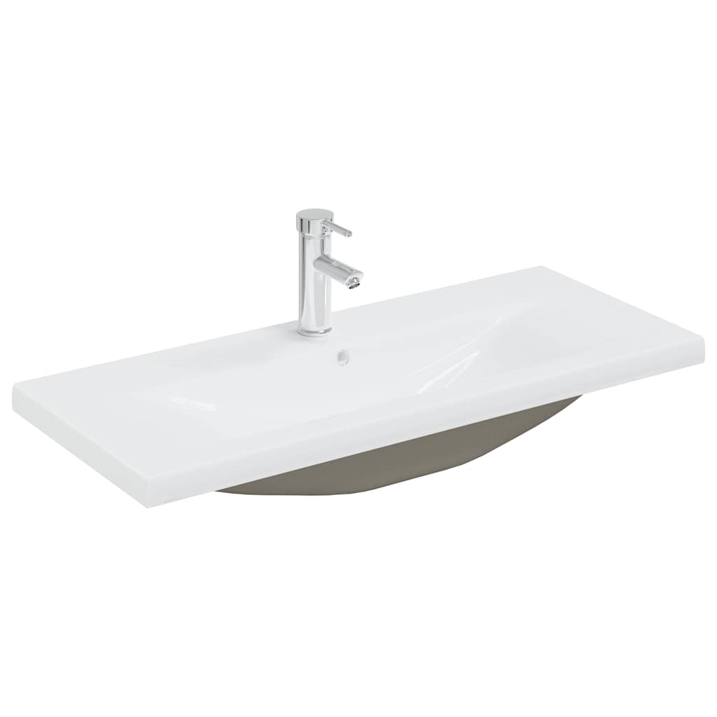 vidaXL Waschbeckenunterschrank mit Einbaubecken und Wasserhahn