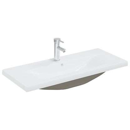 vidaXL Waschbeckenunterschrank mit Einbaubecken und Wasserhahn