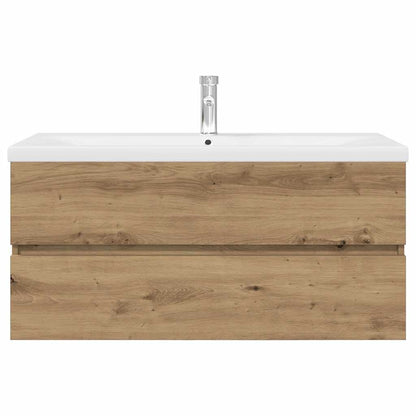vidaXL Waschbeckenunterschrank mit Einbaubecken und Wasserhahn