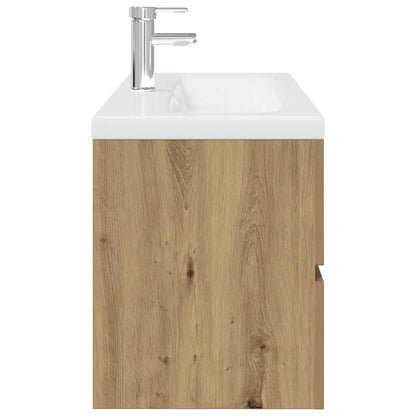 vidaXL Waschbeckenunterschrank mit Einbaubecken und Wasserhahn