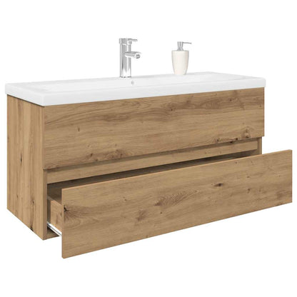 vidaXL Waschbeckenunterschrank mit Einbaubecken und Wasserhahn