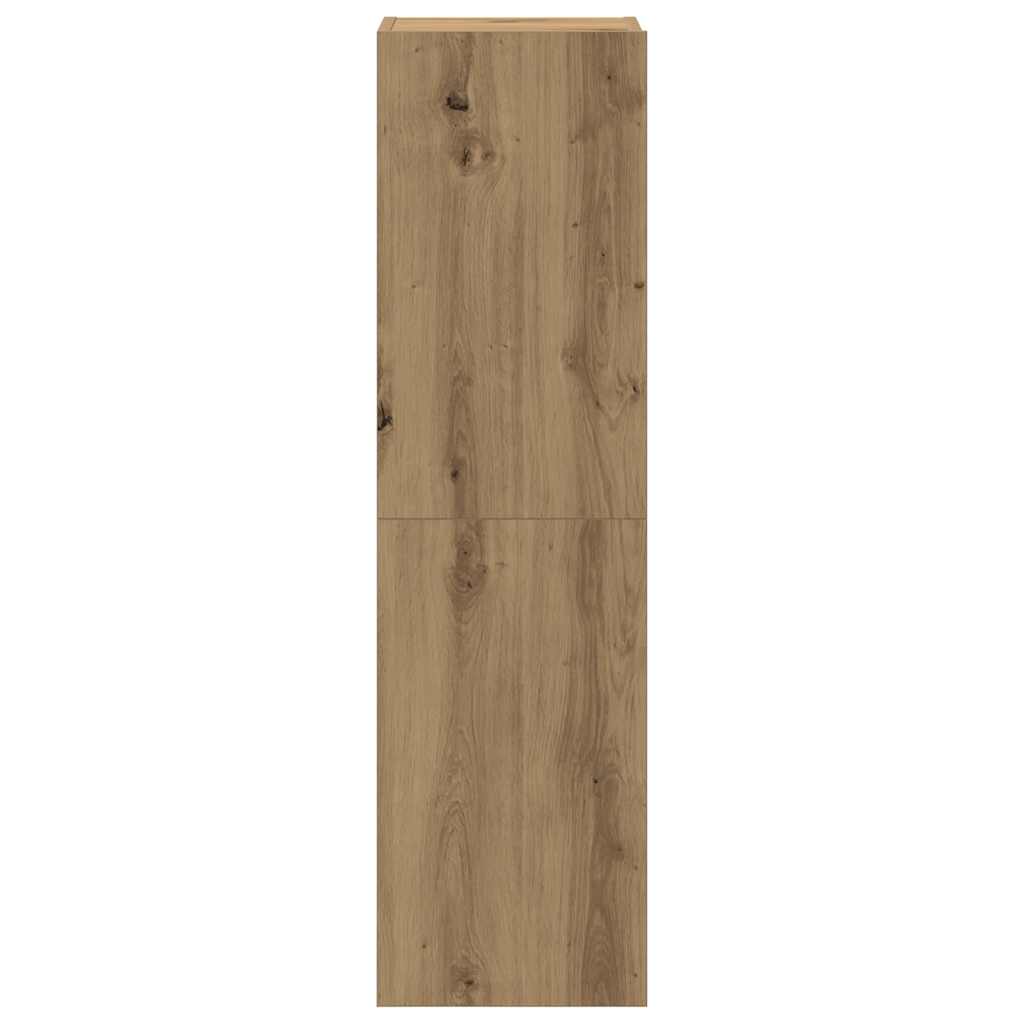 vidaXL 8-tlg. TV-Schrank-Set Wandmontage Artisan-Eiche Holzwerkstoff