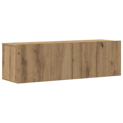 vidaXL 8-tlg. TV-Schrank-Set Wandmontage Artisan-Eiche Holzwerkstoff