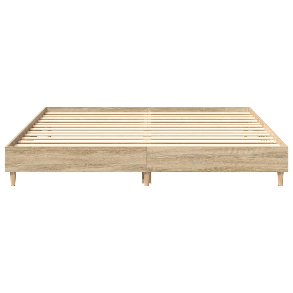 Bettgestell ohne Matratze Sonoma-Eiche 180x200 cm Holzwerkstoff