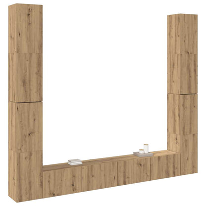 vidaXL TV-Wandschränke 6 Stk. Artisan-Eiche Holzwerkstoff