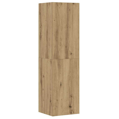 vidaXL 8-tlg. TV-Schrank-Set Wandmontage Artisan-Eiche Holzwerkstoff