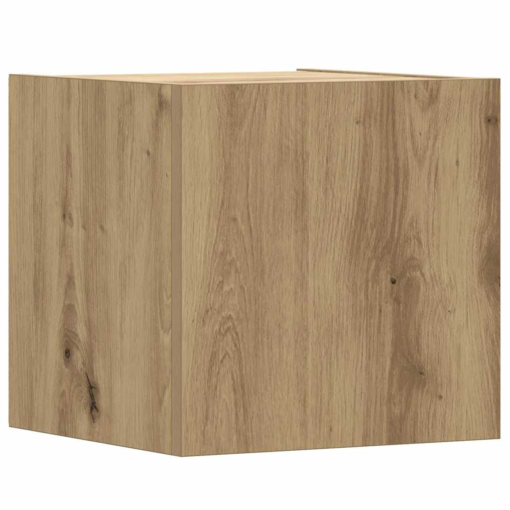 vidaXL 8-tlg. TV-Schrank-Set Wandmontage Artisan-Eiche Holzwerkstoff
