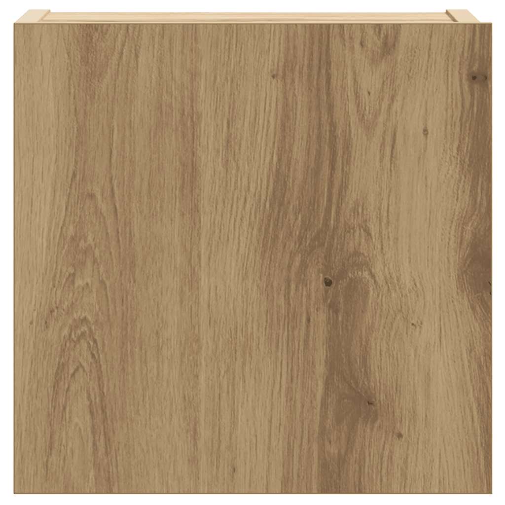 vidaXL 8-tlg. TV-Schrank-Set Wandmontage Artisan-Eiche Holzwerkstoff