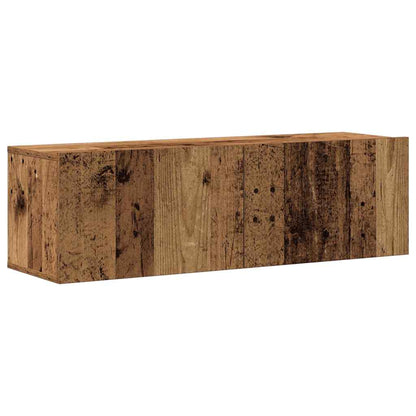 vidaXL Ensemble de 4 meubles TV muraux Aspect bois recyclé Bois d'ingénierie