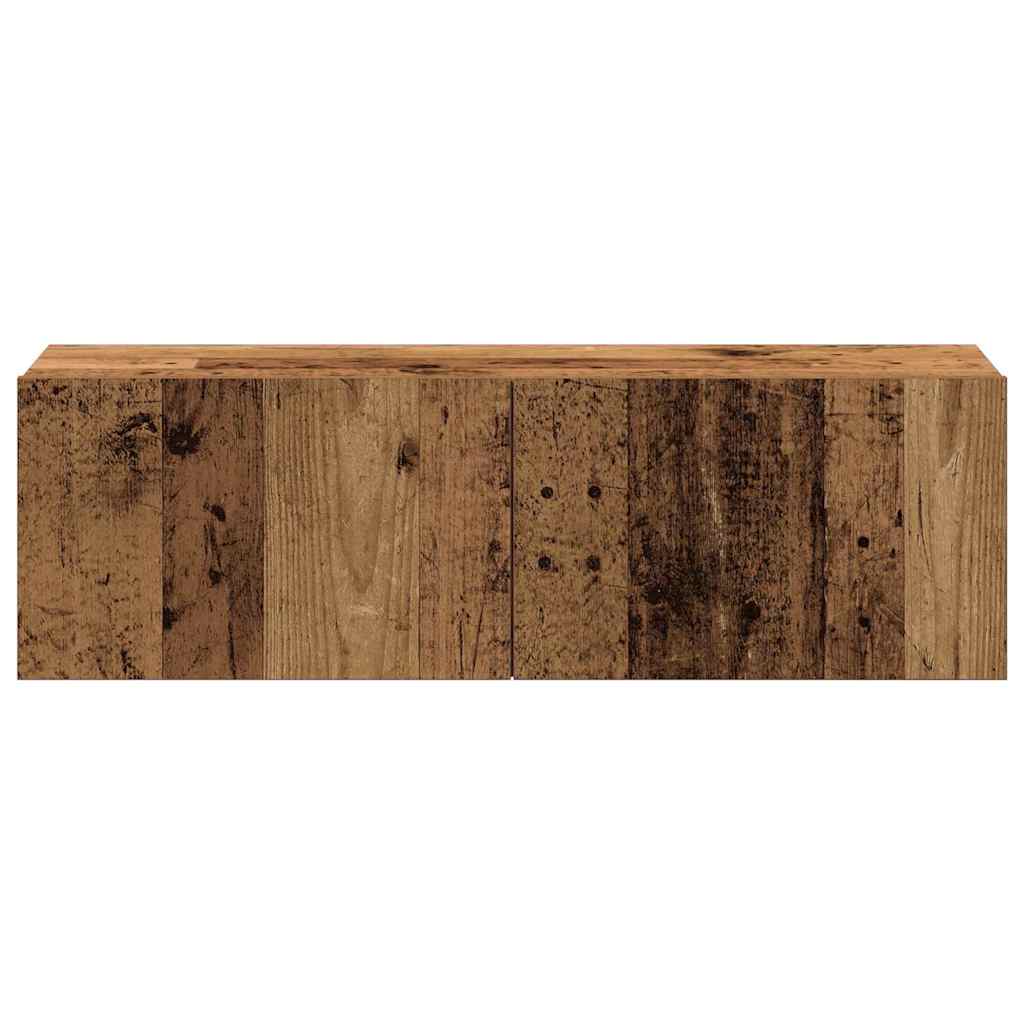 vidaXL Ensemble de 4 meubles TV muraux Aspect bois recyclé Bois d'ingénierie