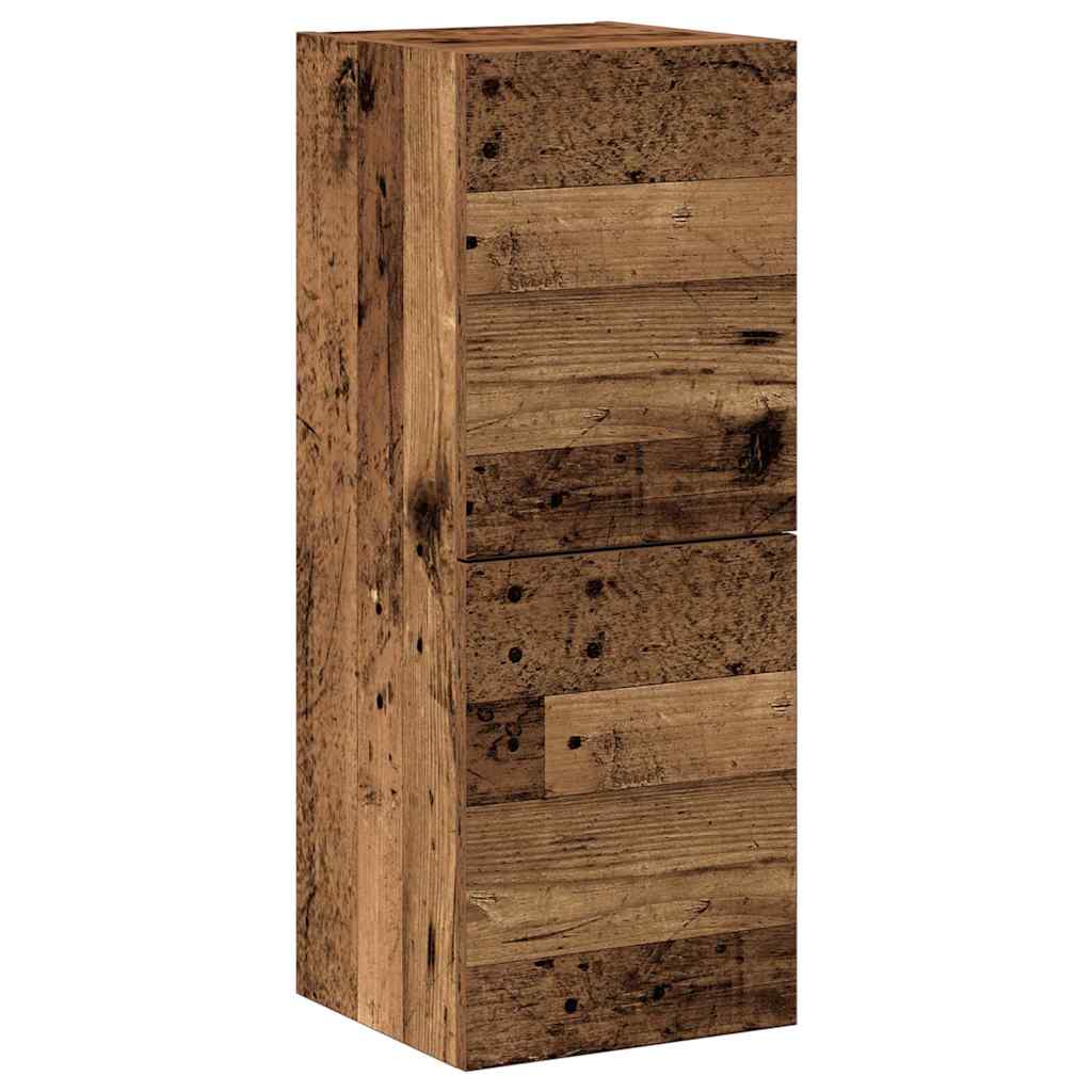 vidaXL Ensemble de 4 meubles TV muraux Aspect bois recyclé Bois d'ingénierie