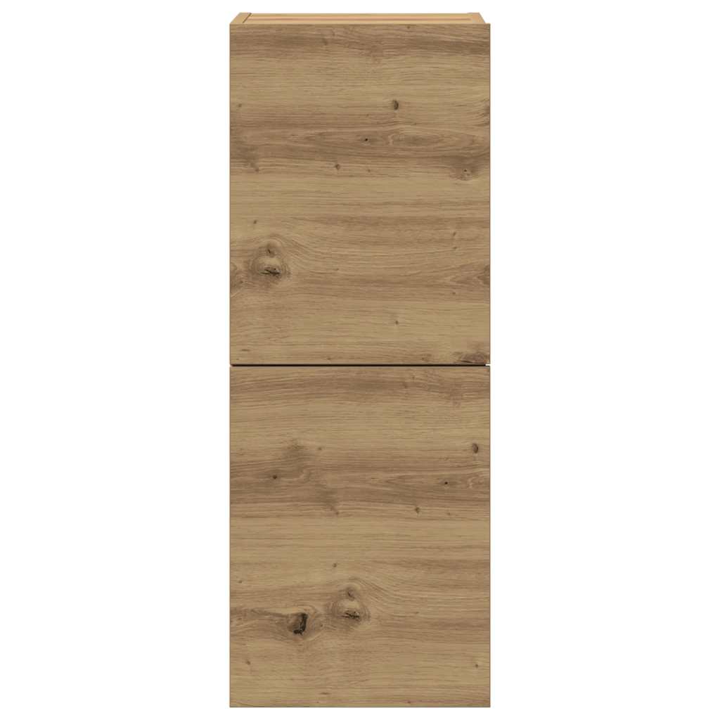 4-tlg. TV-Schrank-Set Wandmontage Artisan-Eiche Holzwerkstoff