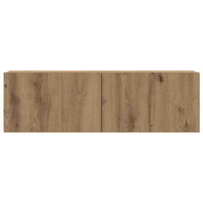 vidaXL 6-tlg. TV-Schrank-Set Wandmontage Artisan-Eiche Holzwerkstoff