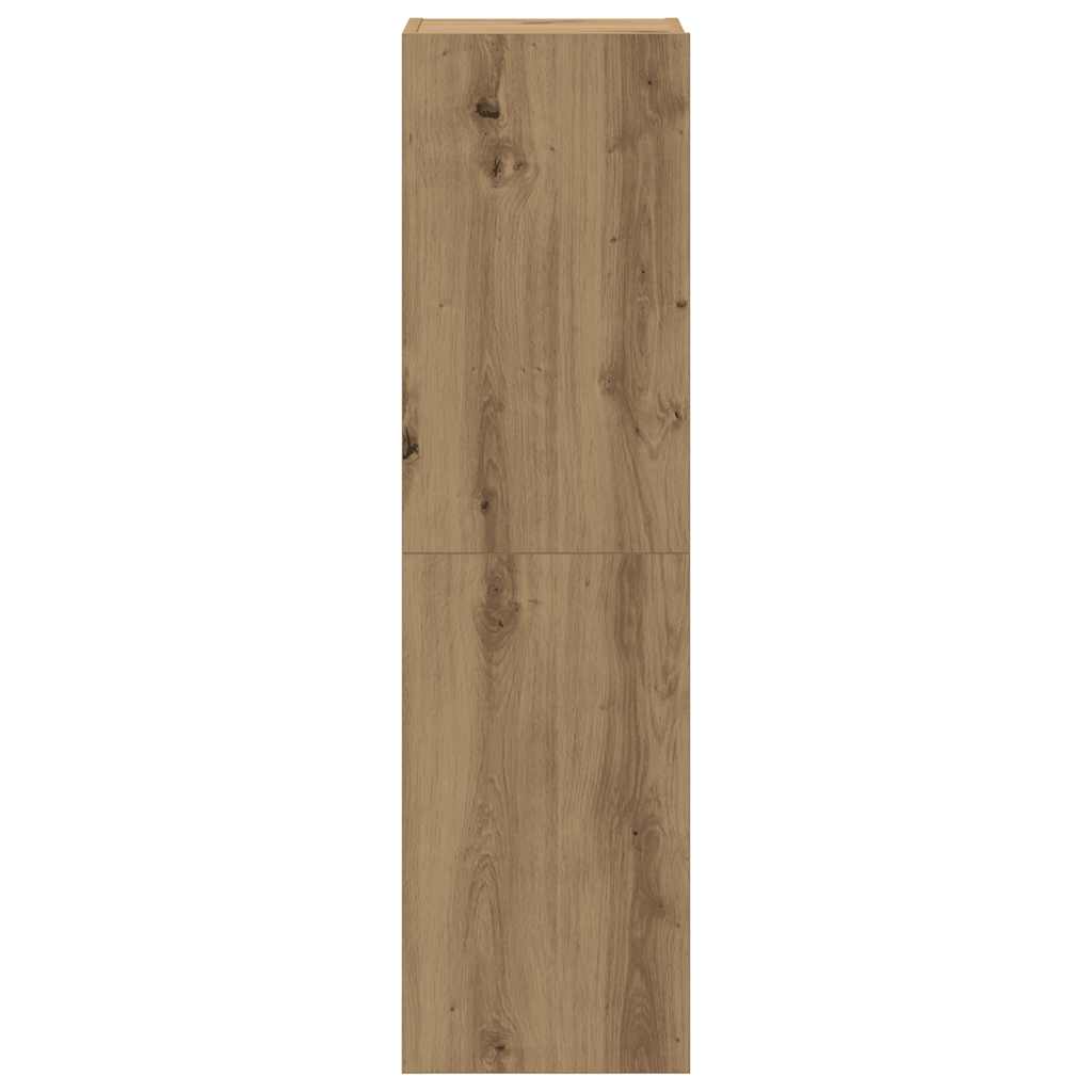 vidaXL 6-tlg. TV-Schrank-Set Wandmontage Artisan-Eiche Holzwerkstoff