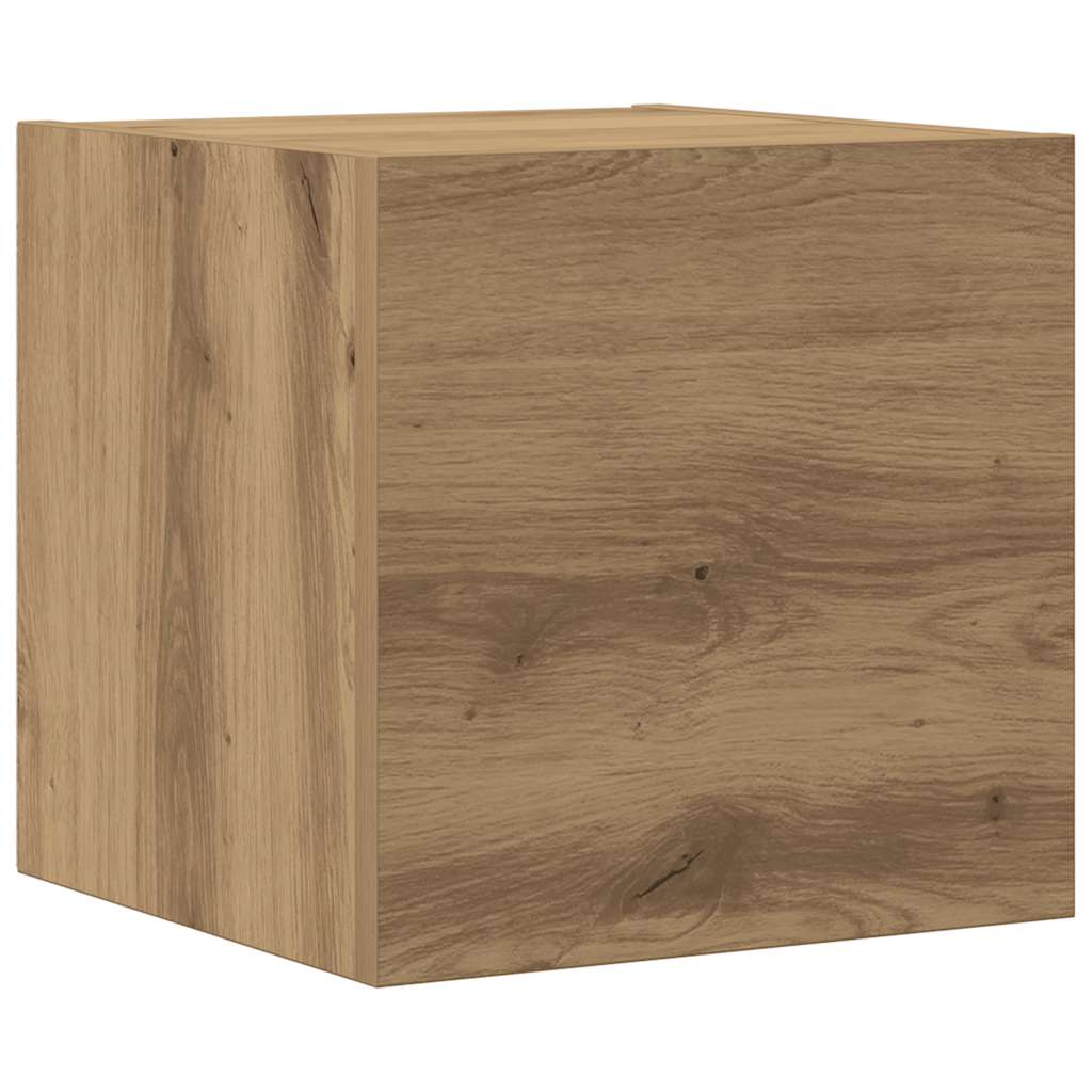 vidaXL 6-tlg. TV-Schrank-Set Wandmontage Artisan-Eiche Holzwerkstoff