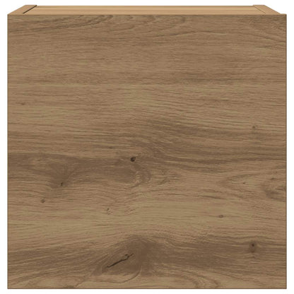 vidaXL 6-tlg. TV-Schrank-Set Wandmontage Artisan-Eiche Holzwerkstoff