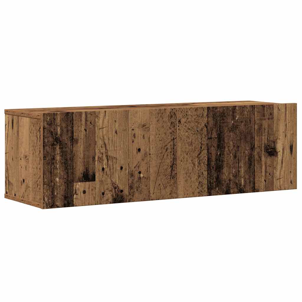 vidaXL 4-tlg. TV-Schrank-Set Wandmontage Altholz-Optik Holzwerkstoff