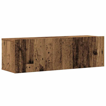 vidaXL 4-tlg. TV-Schrank-Set Wandmontage Altholz-Optik Holzwerkstoff