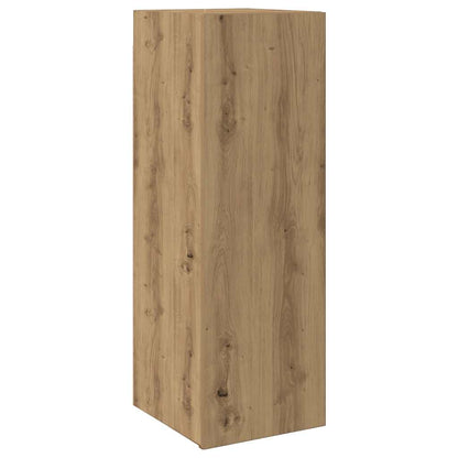 vidaXL 4-tlg. TV-Schrank-Set Wandmontage Artisan-Eiche Holzwerkstoff