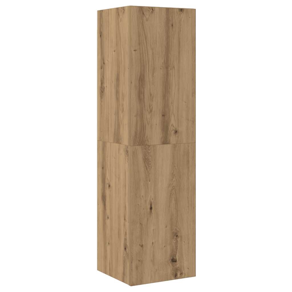 vidaXL 4-tlg. TV-Schrank-Set Wandmontage Artisan-Eiche Holzwerkstoff