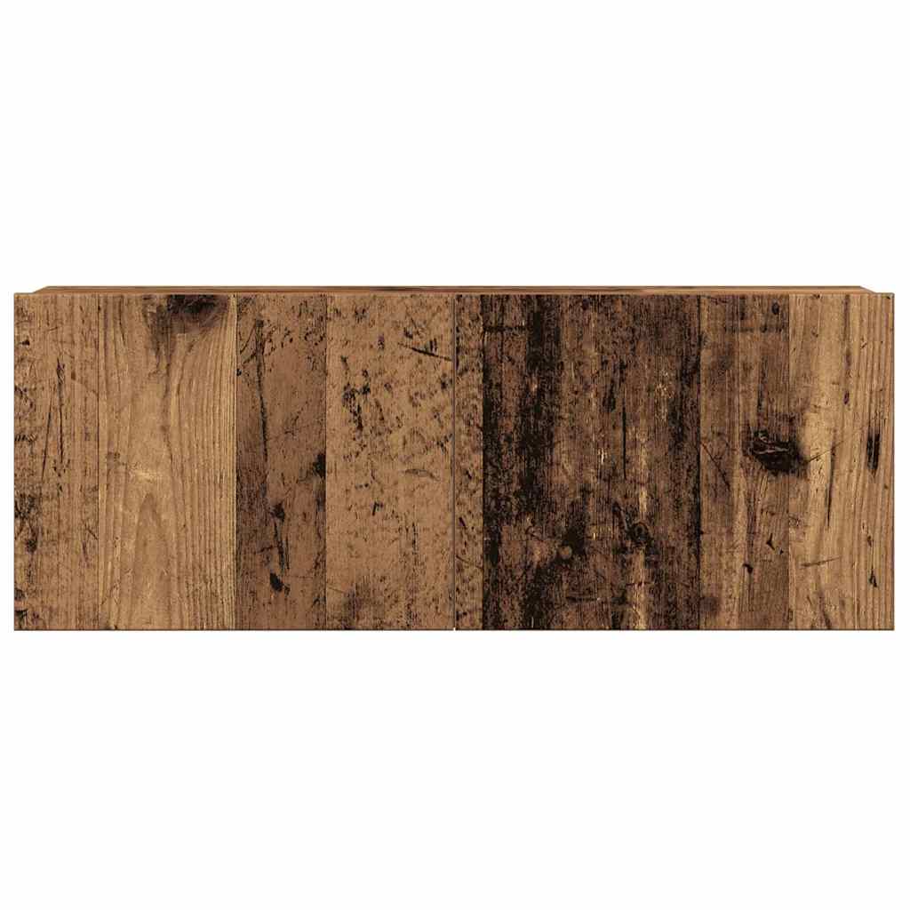 vidaXL 4-tlg. TV-Schrank-Set Wandmontage Altholz-Optik Holzwerkstoff
