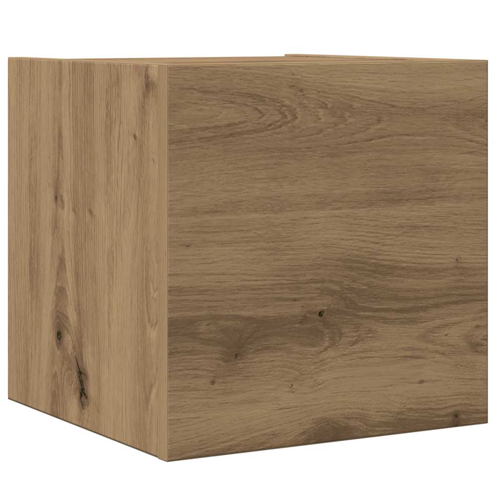 vidaXL 4-tlg. TV-Schrank-Set Wandmontage Artisan-Eiche Holzwerkstoff