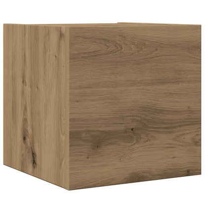 vidaXL 4-tlg. TV-Schrank-Set Wandmontage Artisan-Eiche Holzwerkstoff