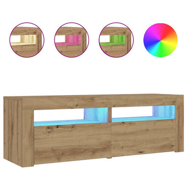 vidaXL Tables de chevet 2 pcs avec LED Chêne Artisan 60x35x40 cm
