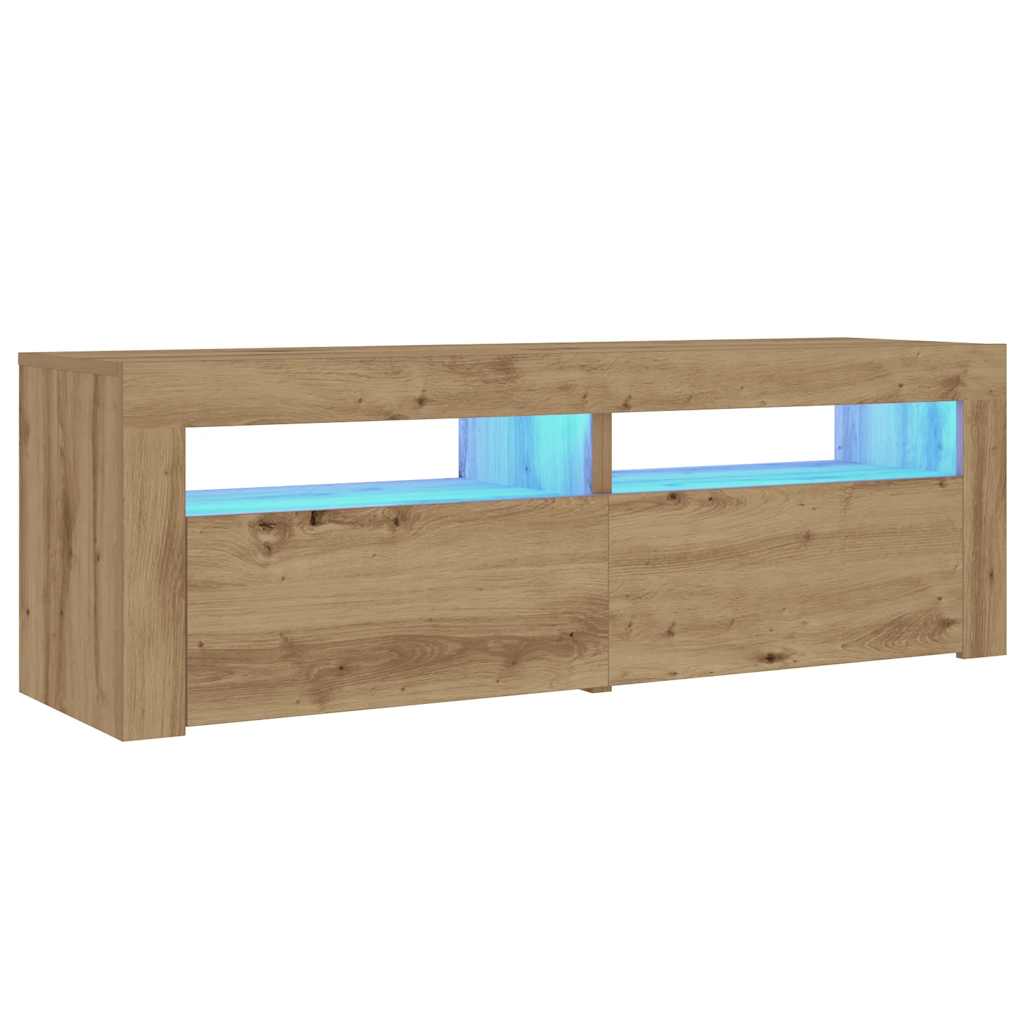 vidaXL Tables de chevet 2 pcs avec LED Chêne Artisan 60x35x40 cm