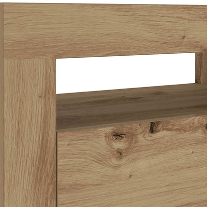 vidaXL Tables de chevet 2 pcs avec LED Chêne Artisan 60x35x40 cm